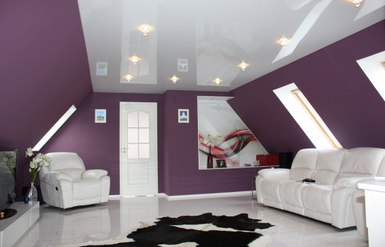 Глянцевые натяжные потолки 1