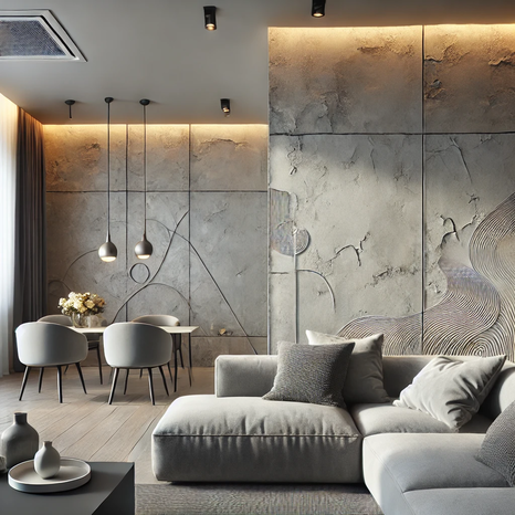 Декоративная штукатурка и микробетон – альтернатива традиционным обоям